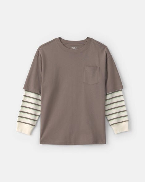 Boys Striped Long-Sleeve T-Shirt - Yellow/Cream