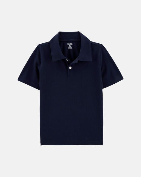 Boys Uniform Piqué Polo Shirt - Blue