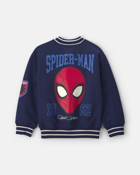 Boys ©Marvel Spider-Man Fleece Varsity Jacket - Blue