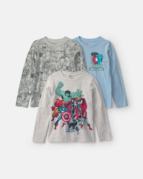 Boys 3-Pack Monster Jam Long-Sleeve Multipack Tops