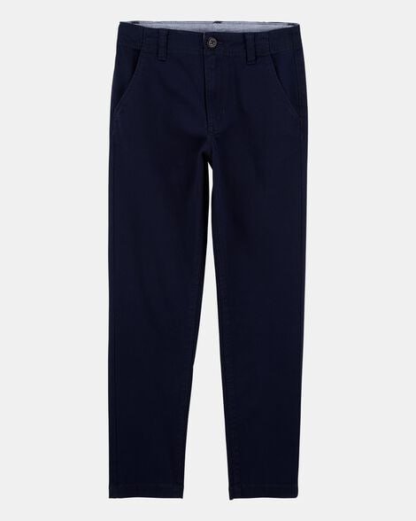 Kid Slim Tapered Chino Pants - Navy