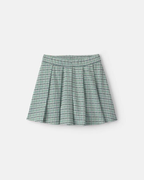 Girls Plaid Skort - Green