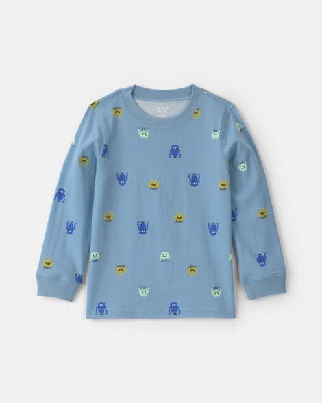 Toddler Boy Dinosaur Long-Sleeve Tee - Brown