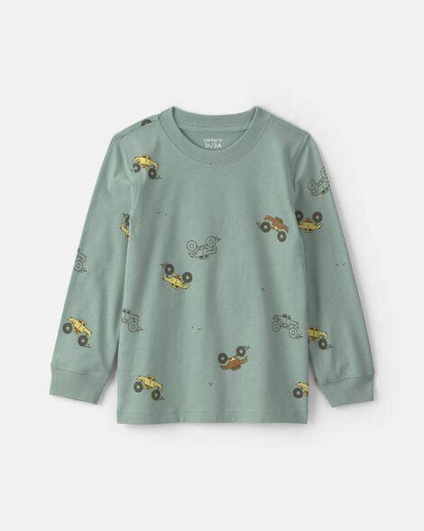 Toddler Boy Dinosaur Long-Sleeve Tee - Brown