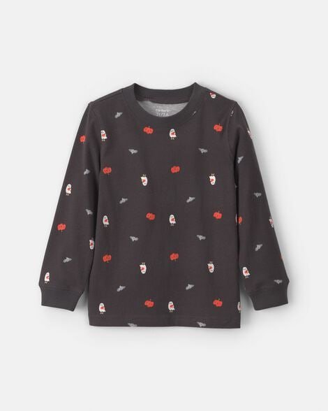 Toddler Boy Dinosaur Long-Sleeve Tee - Brown
