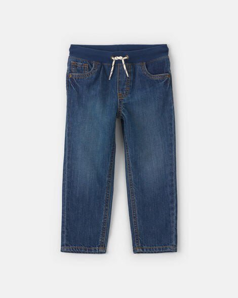 Toddler Boy Denim Pull-On Jeans - Dark Wash
