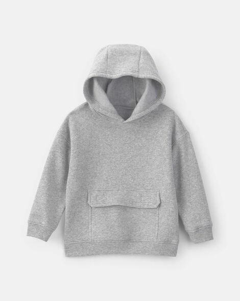 Toddler Boy Fleece Hoodie - Grey