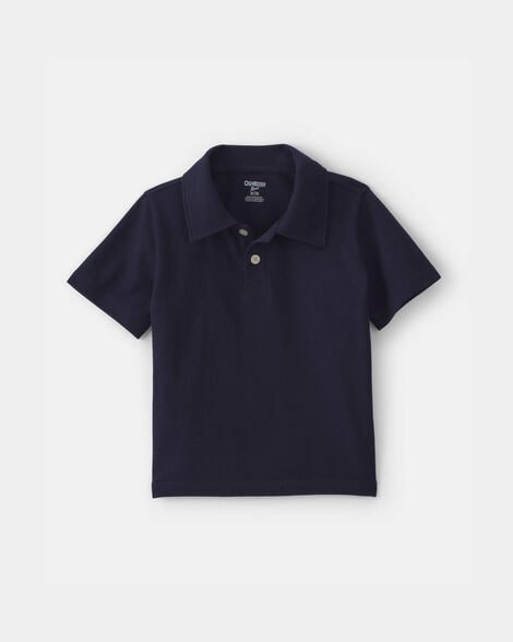 Toddler Boy Uniform Piqué Polo Shirt - Blue