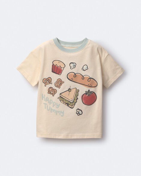Toddler Squish Relaxed Graphic Tee - White