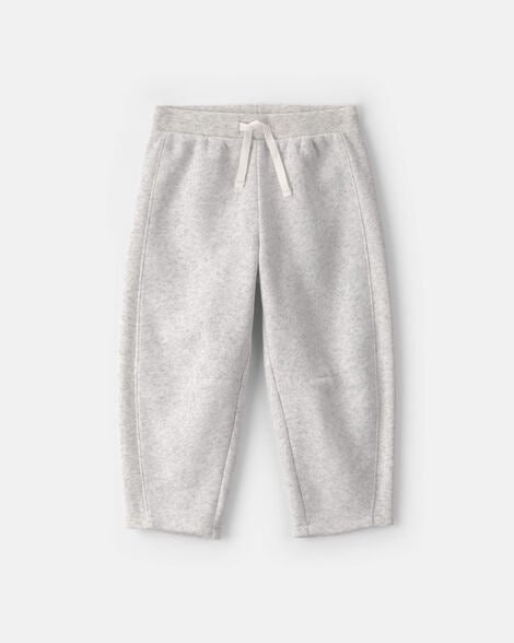 Toddler Girl Fleece Joggers - Heather Grey