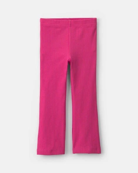 Toddler Girl Bow Cotton Pull-On Stretch Flare Leggings - Blue