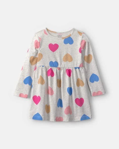 Toddler Girl School Spirit Long-Sleeve Dress - Pink