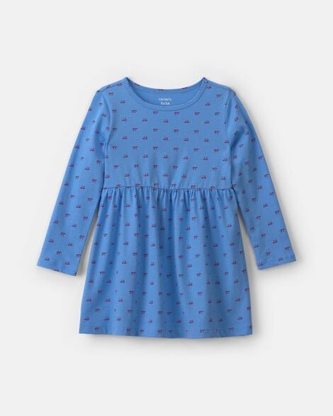 Toddler Girl School Spirit Long-Sleeve Dress - Pink