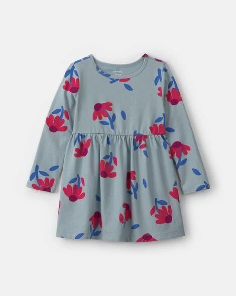 Toddler Girl School Spirit Long-Sleeve Dress - Pink