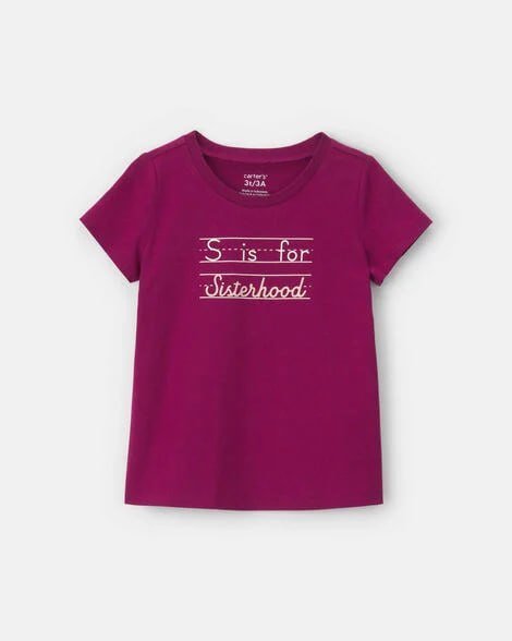 Toddler Girl 'Friendsies' Bow Graphic Tee - Navy Blue