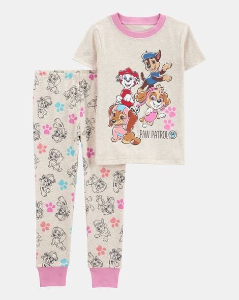 Toddler Girl Bluey™ Snug Fit Cotton 2-Piece Pajamas - White