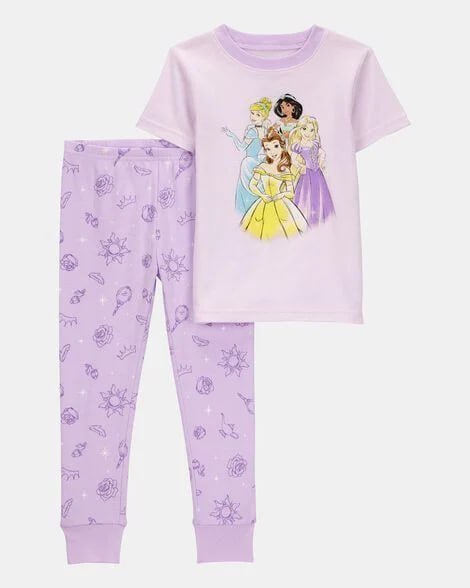 Toddler Girl Bluey™ Snug Fit Cotton 2-Piece Pajamas - White