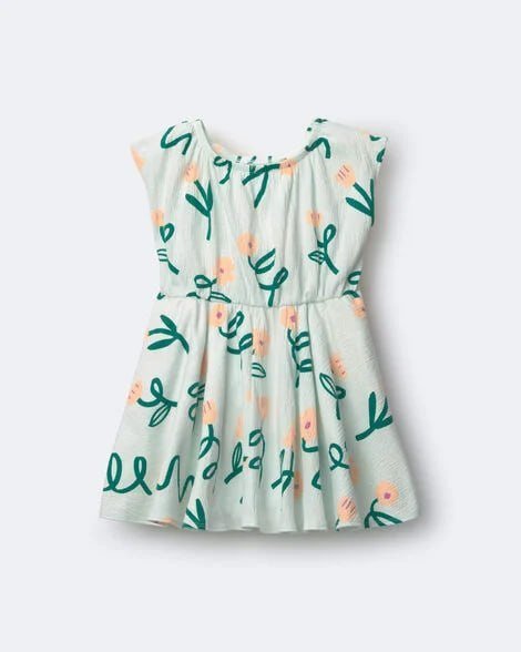Toddler Girl Avenue Twirl™ Dress in Floral Print - Light Green
