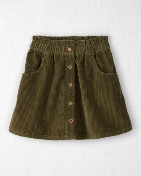 Girls Organic Cotton Corduroy Skirt