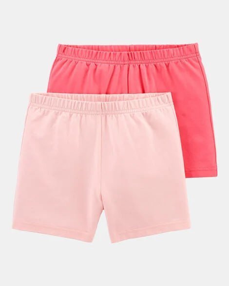 Girls 2-Pack Cartwheel Shorts - Black/White