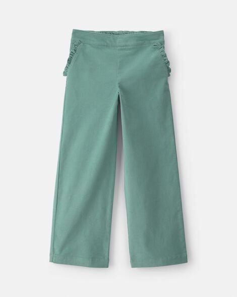 Girls Corduroy Wide-Leg Pants - Pink