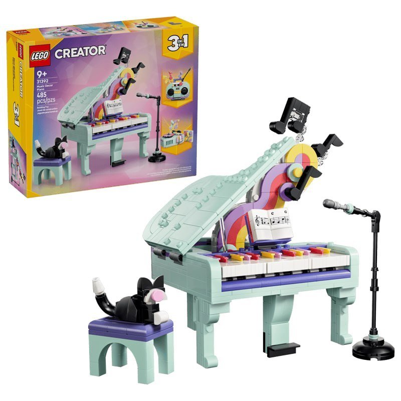 Music Decor Piano with Cat