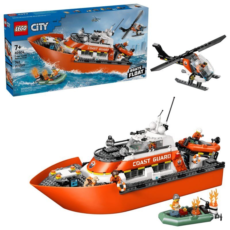 Coast Guard Rescue Boat & Helicopter