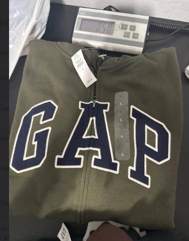 Moletom flanelado com zíper e capuz Gap - Verde exército