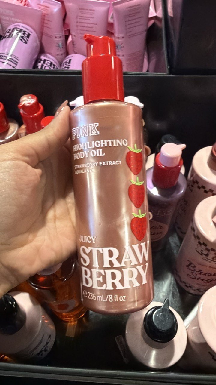 Shimmer Body Oil Strawberry Victoria Secrets