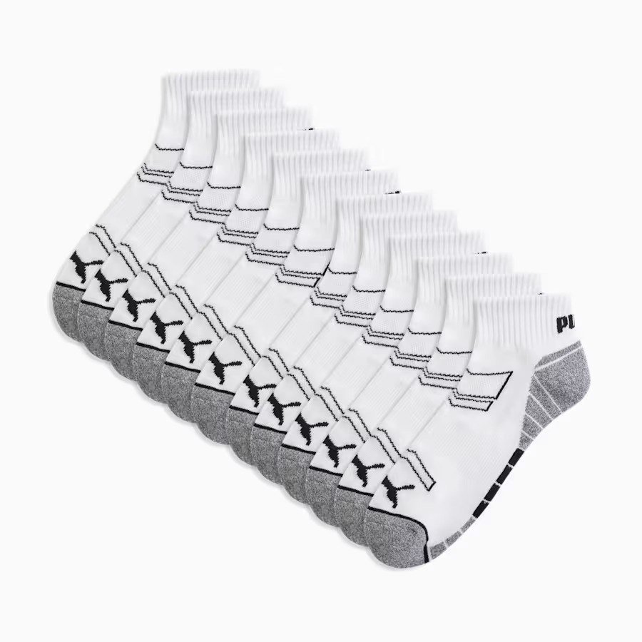 PUMAMens Half-Terry Quarter-Length Crew Socks (6 Pairs)