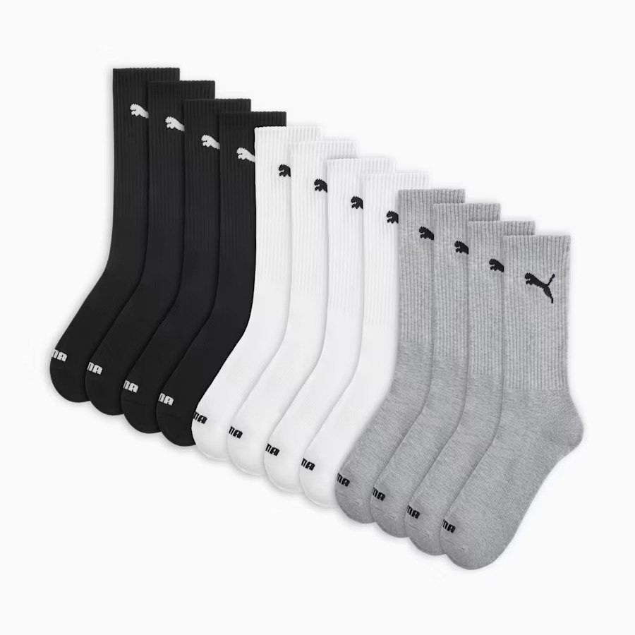 PUMAMens Half-Terry Crew Socks (6 Pairs)