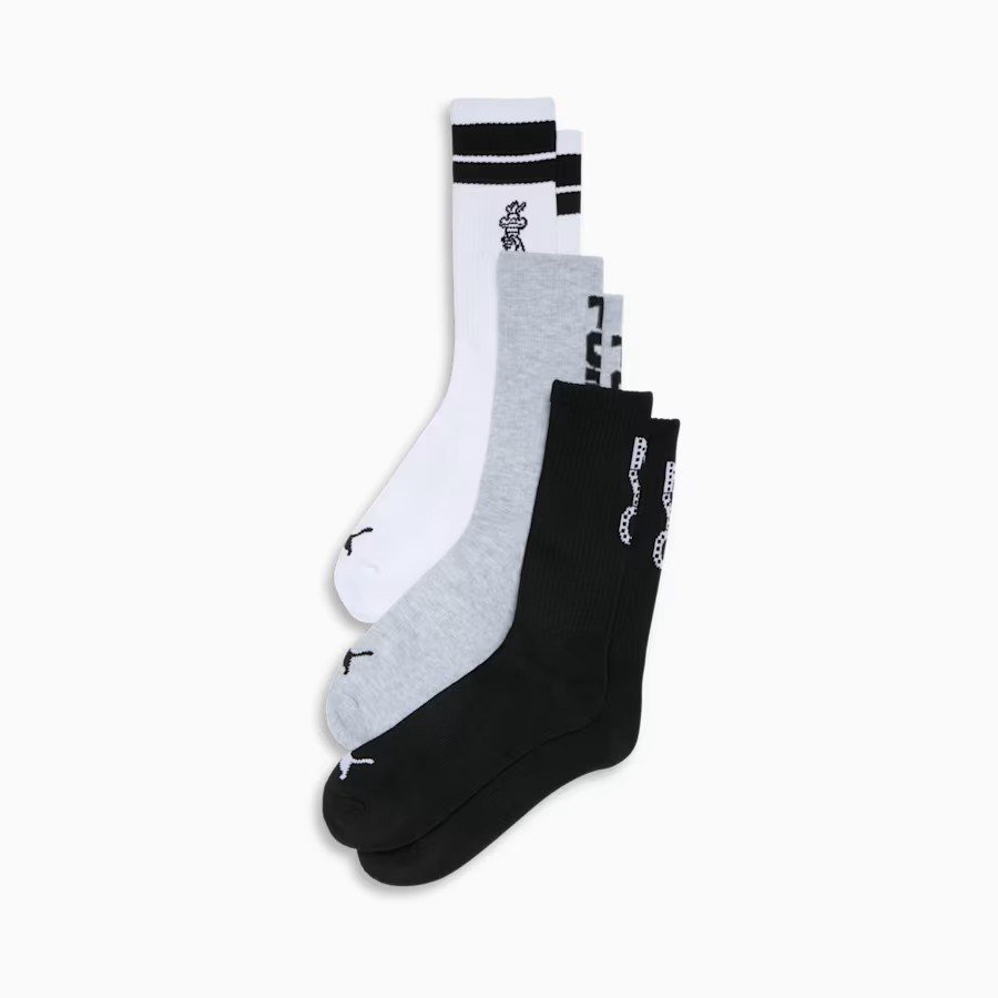 PUMAMens Half-Terry Crew Socks (3 Pairs)