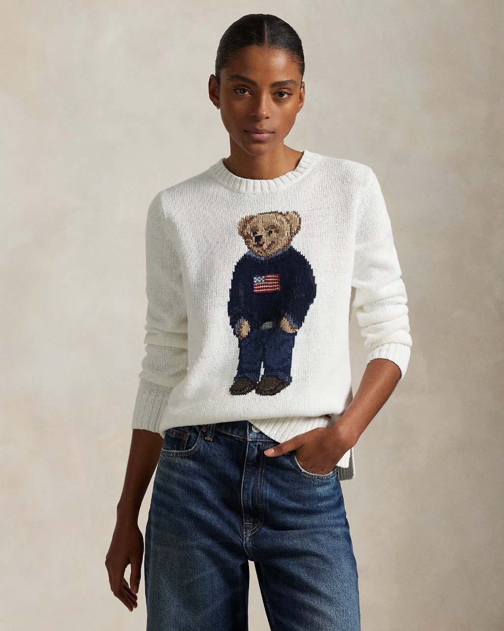 Polo Bear Cotton-Linen Sweater