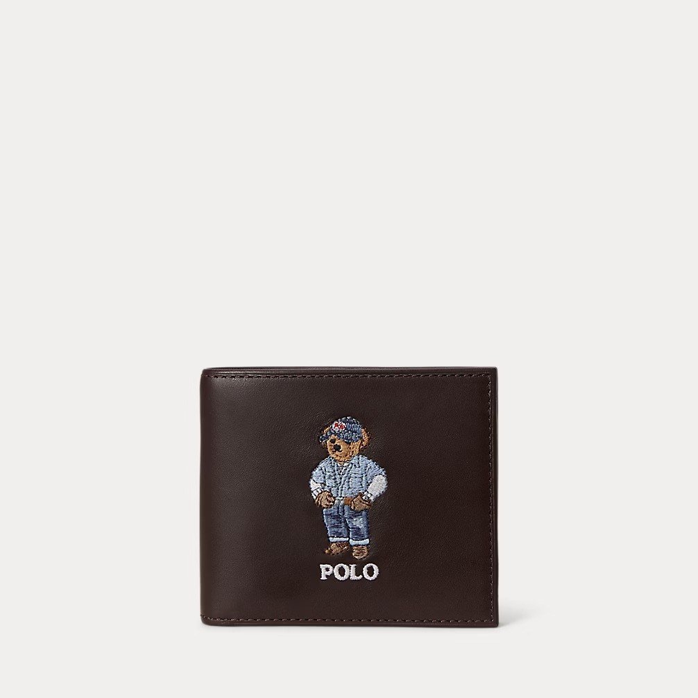 carteira Polo Bear Leather Billfold Wallet