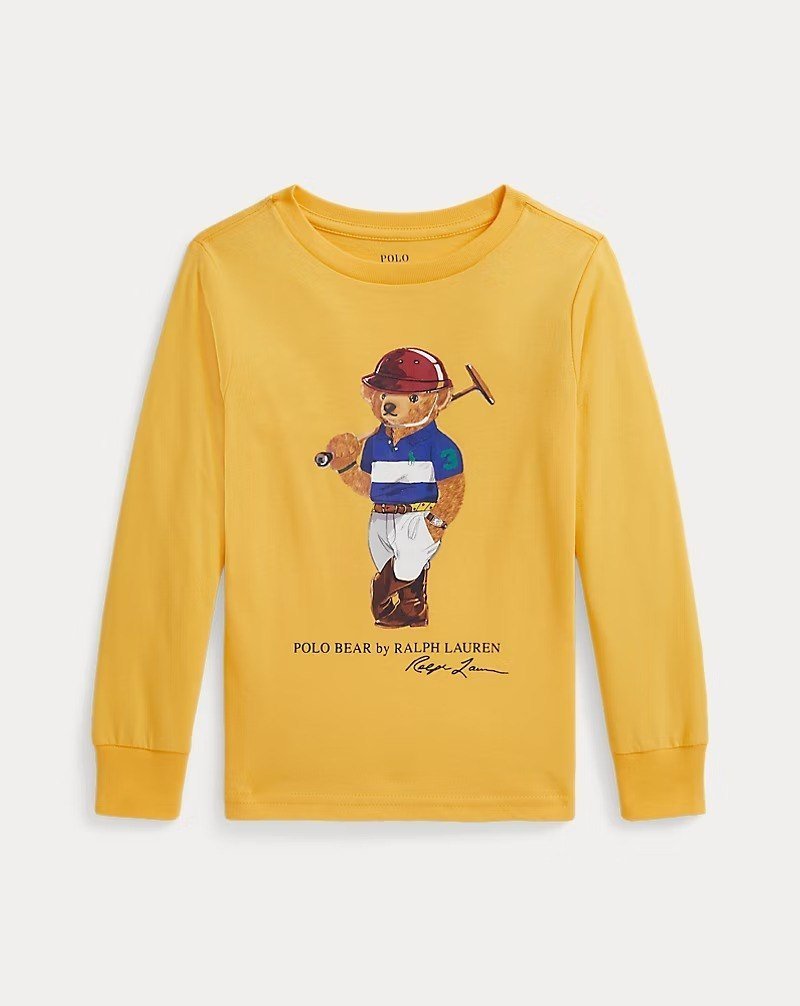 Polo Bear Cotton Long-Sleeve Tee