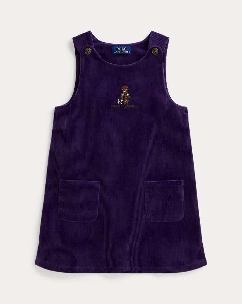 Polo Bear Cotton Corduroy Dress