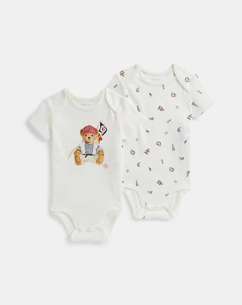 Polo Bear Cotton Bodysuit 2-Pack