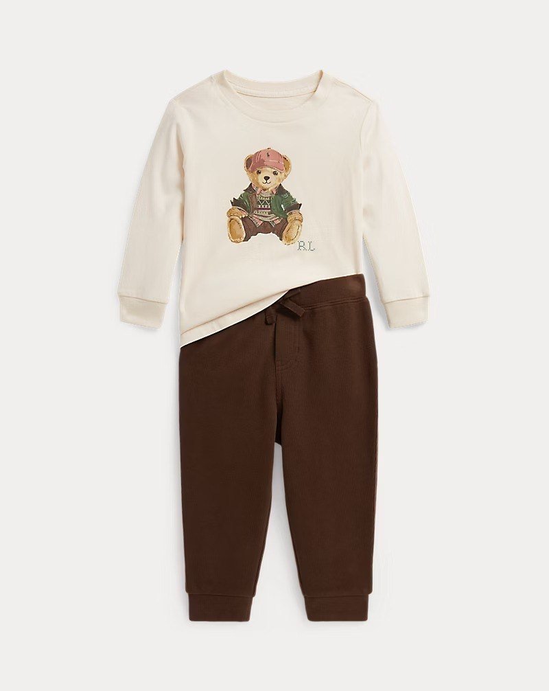 Polo Bear Cotton Tee & Jogger Pant