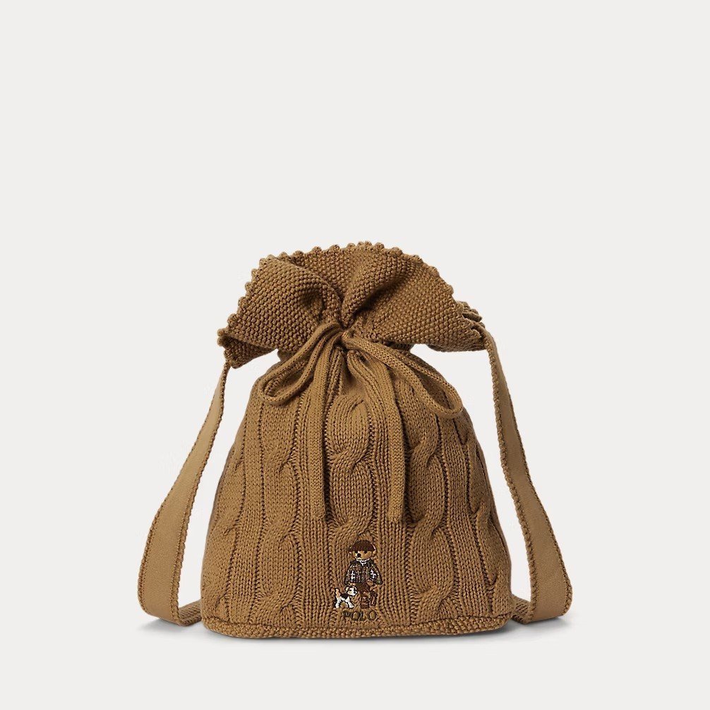 Cable-Knit Cotton Polo Bear Bag
