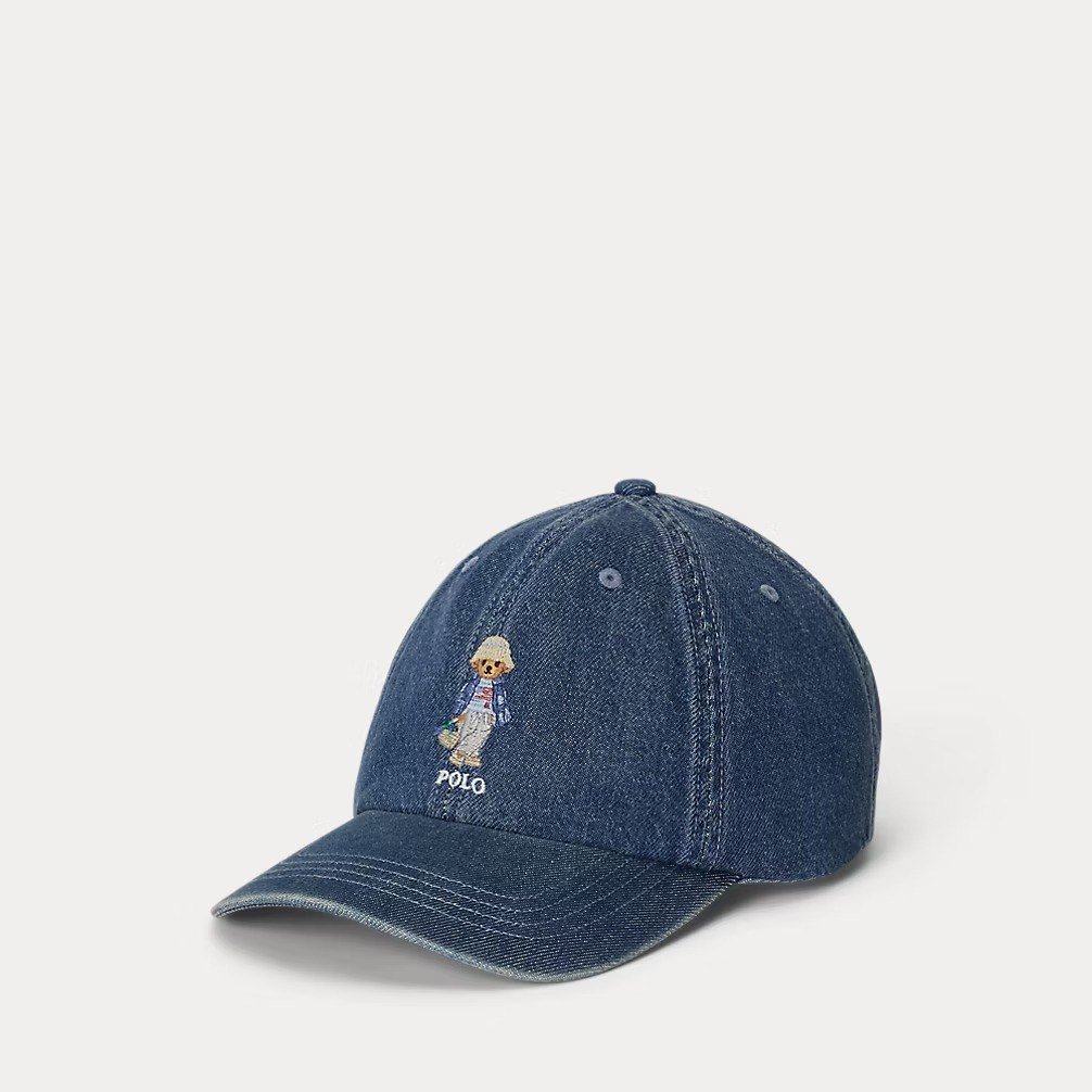 Polo Bear Indigo Denim Ball Cap