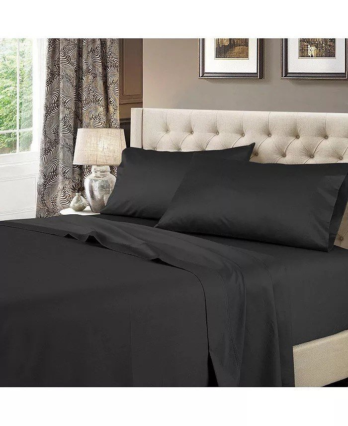Egyptian Linens600-Thread Count Solid Cotton 4-Pc. Sheet Set, King