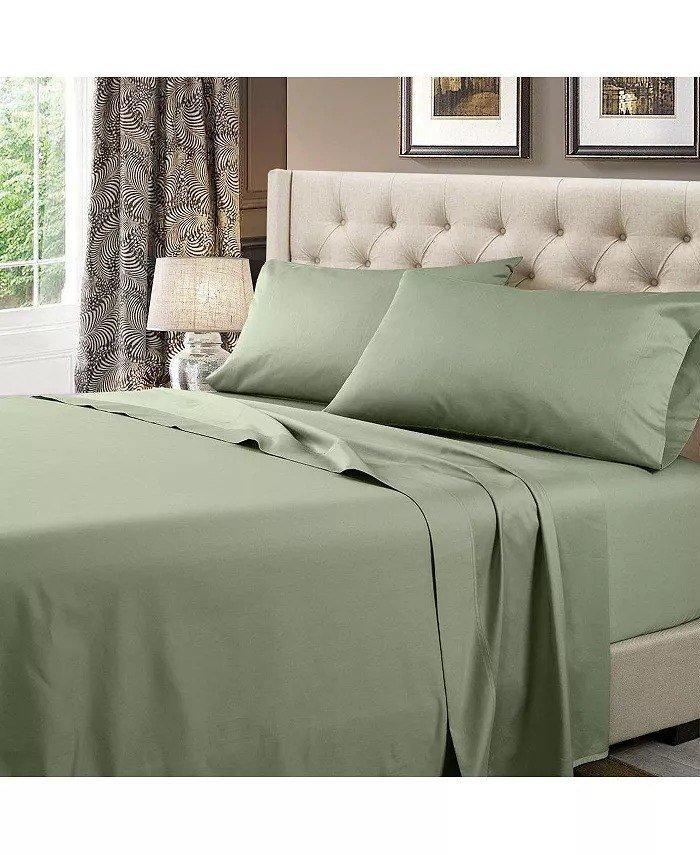 Egyptian Linens600-Thread Count Solid Cotton 4-Pc. Sheet Set, King