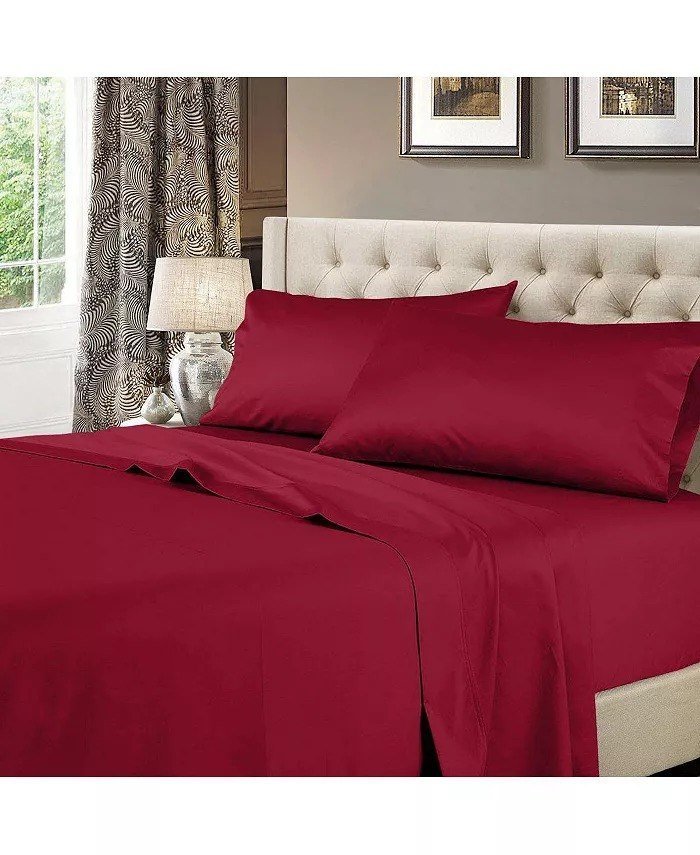 Egyptian Linens600-Thread Count Solid Cotton 4-Pc. Sheet Set, King