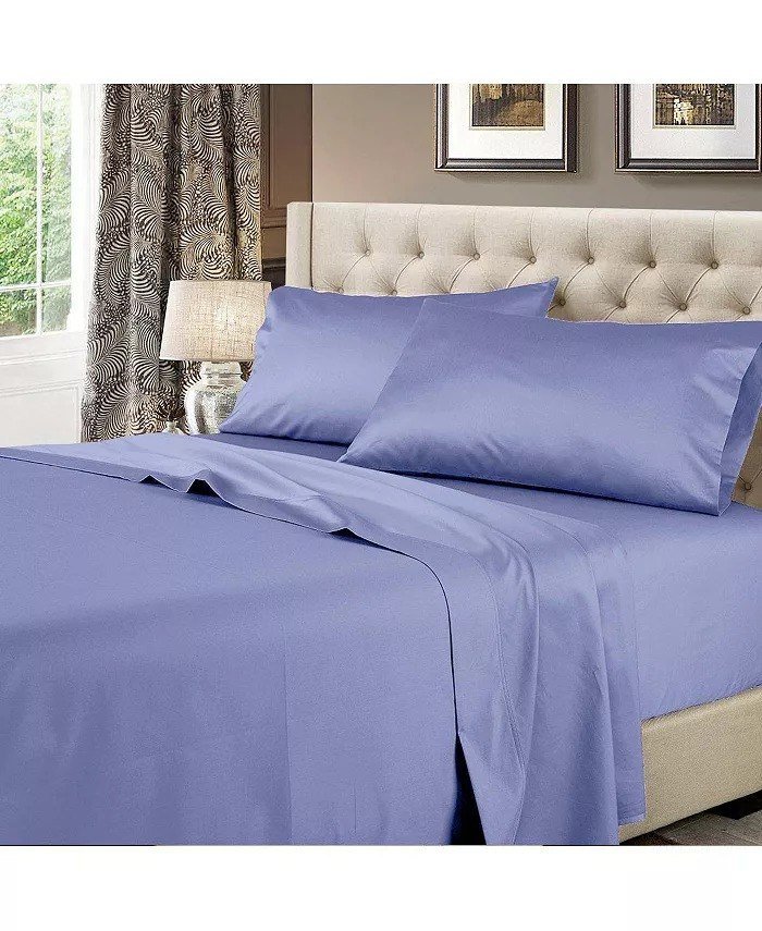 Egyptian Linens600-Thread Count Solid Cotton 4-Pc. Sheet Set, King