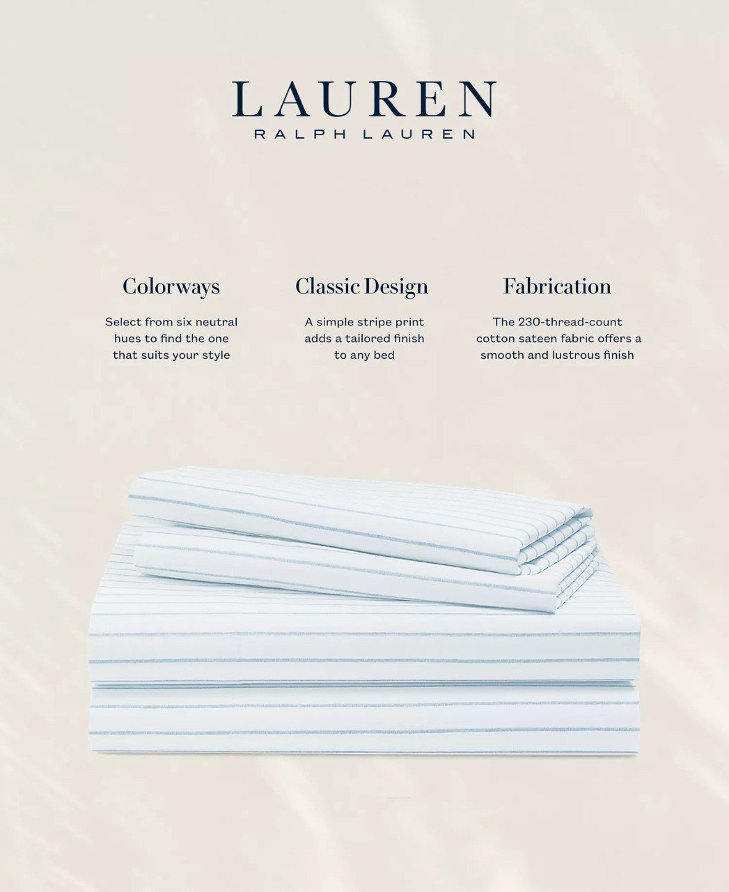 Lauren Ralph LaurenSpencer Stripe Sheet Set, Queen