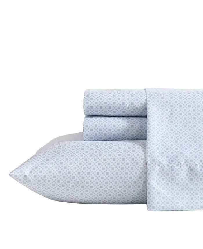 NauticaPrinted Cooling Microfiber 4-Pc. Sheet Set, Queen