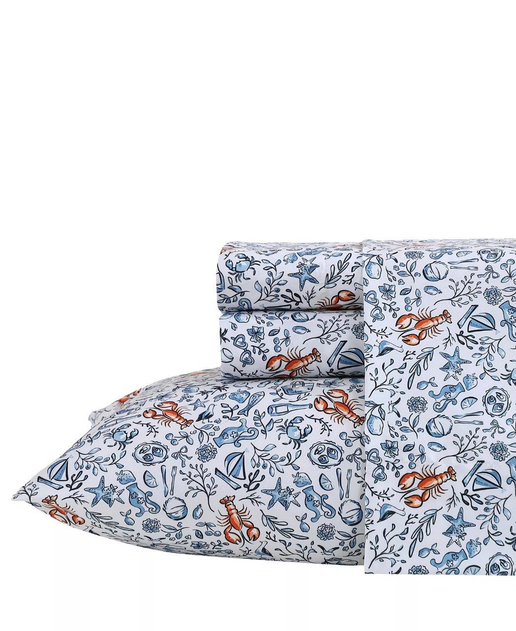 NauticaPrinted Cooling Microfiber 4-Pc. Sheet Set, Queen