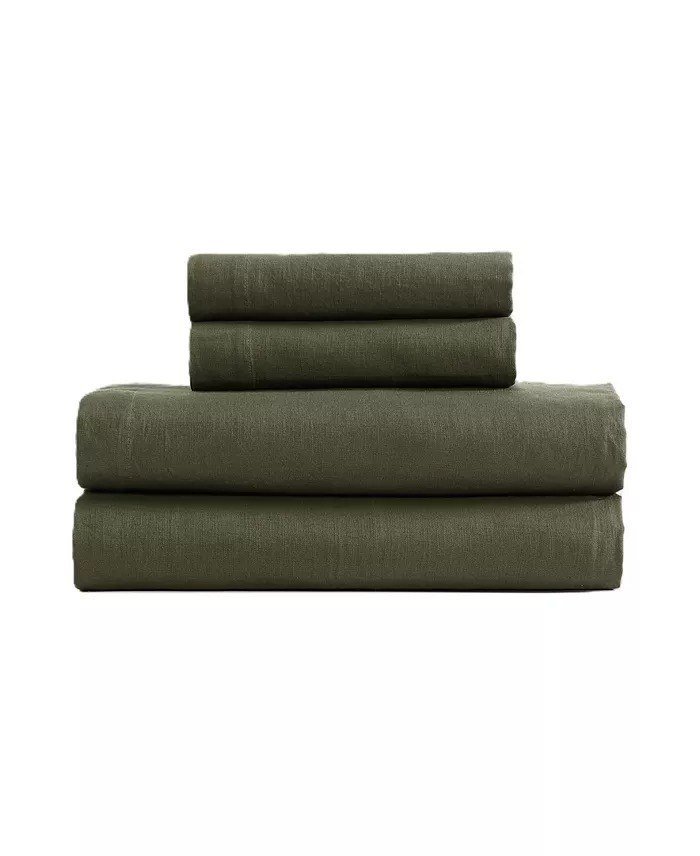 Calvin KleinSoho Solid Washed Cotton 4-Piece Sheet Set, King