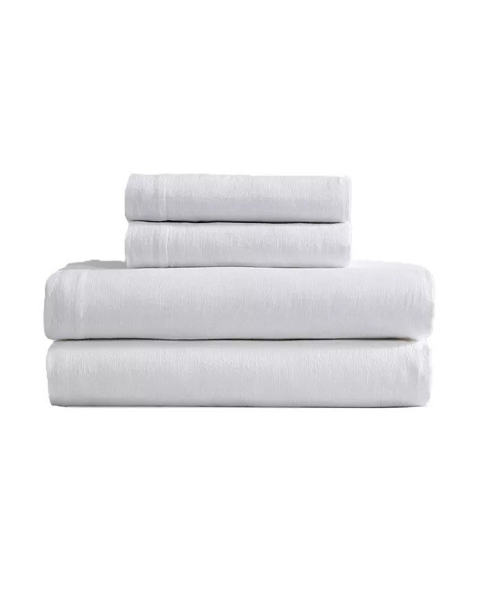 Calvin KleinSoho Solid Washed Cotton 4-Piece Sheet Set, King