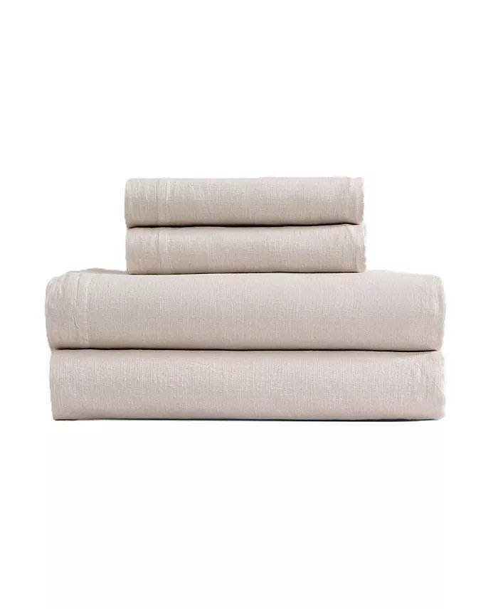 Calvin KleinSoho Solid Washed Cotton 4-Piece Sheet Set, King
